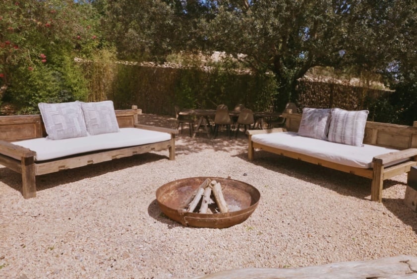 Fire pit lounge seating