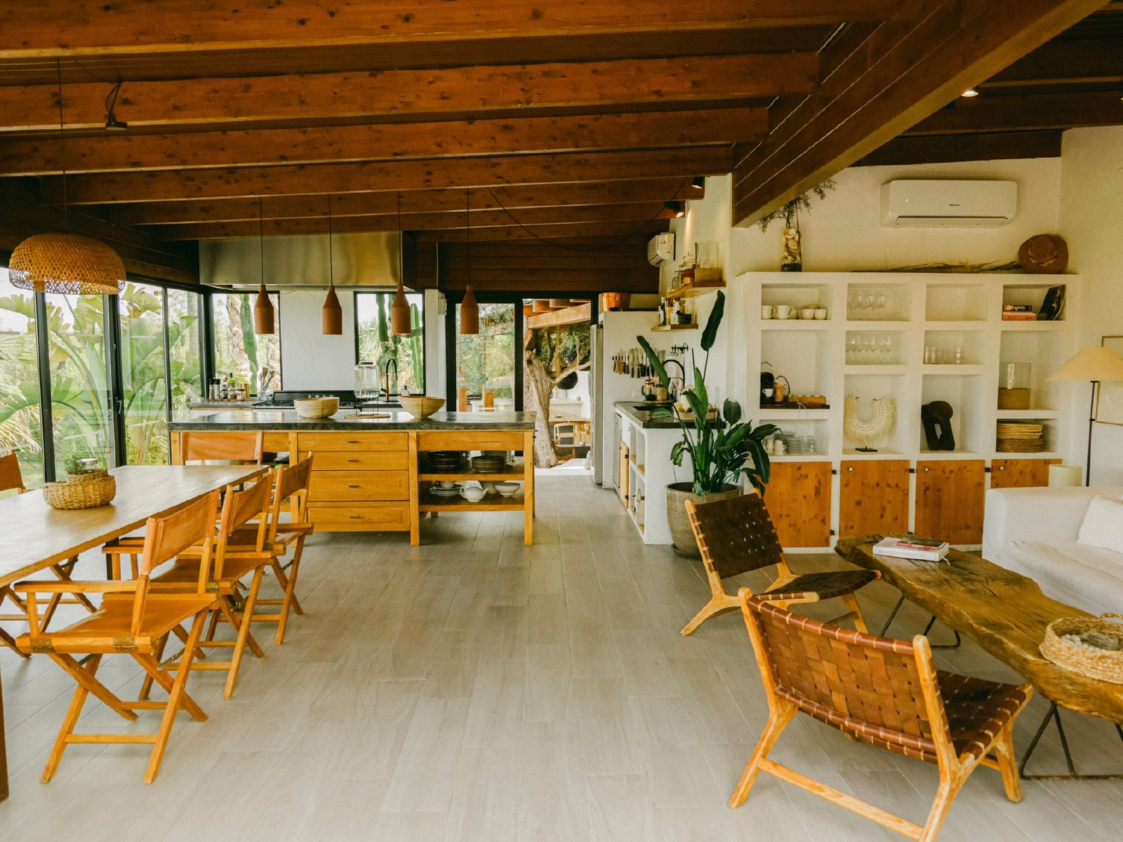 Open-plan kitchen and living space
