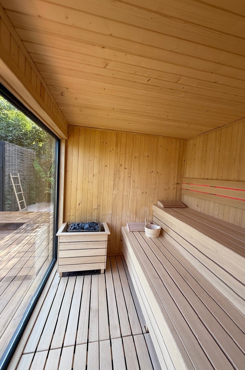 The sauna in the wellness zone